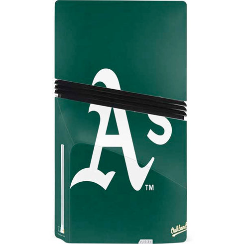 MLB Oakland Athletics - Solid Distressed PS5 Pro Disk Bundle  Skin